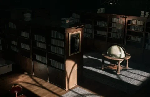 欧式复古图书馆书房游戏场景资产 Vintage Office
