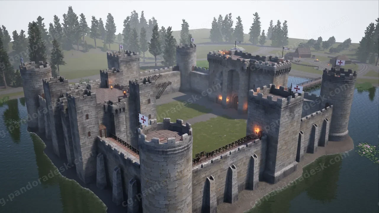 中世纪城堡-ThreeDee Medieval Castle