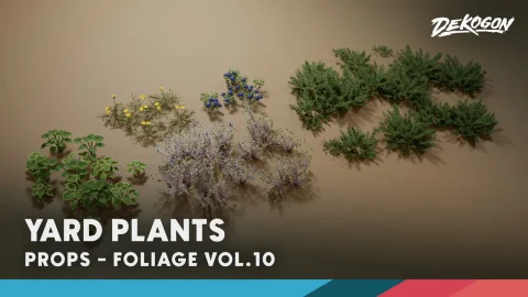 庭院植物 - Foliage VOL.10 - Yard Plants (Nanite and Low Poly)