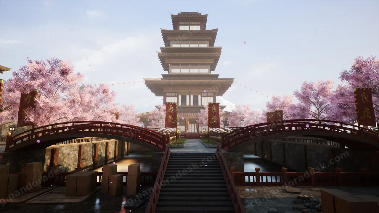 日式古建筑-Modular Asian Medieval City