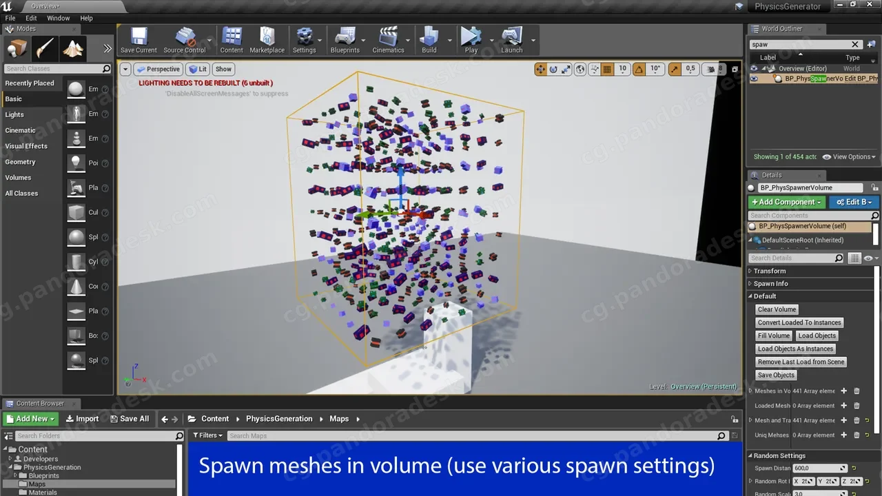 基于物理的网格布置 - Physics Based Mesh Placement