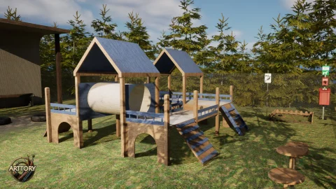 宠物犬类小狗游乐场场景 - Canine playground, Loot place