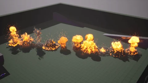写实地面爆炸冲击特效 Impact Explosion FX VDB