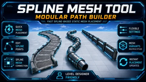 样条网格工具——模块化路径构建器 - Spline Mesh Tool – Modular Path Builder
