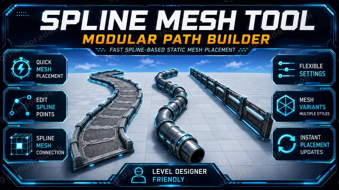 样条网格工具——模块化路径构建器 - Spline Mesh Tool – Modular Path Builder