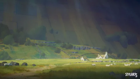 卡通风格郊外风格化乡村场景 Stylized Countryside