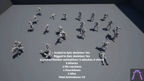 徒手攻击格斗动作包 - Hand to hand finishers Volume 1