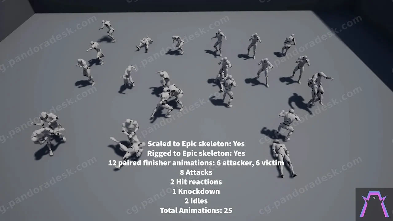 徒手攻击格斗动作包 - Hand to hand finishers Volume 1