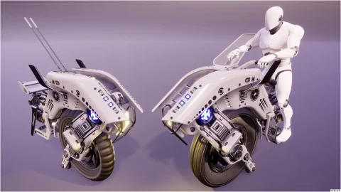 科幻蚱蜢单座自行车 - SciFi Grasshopper Mono Bike