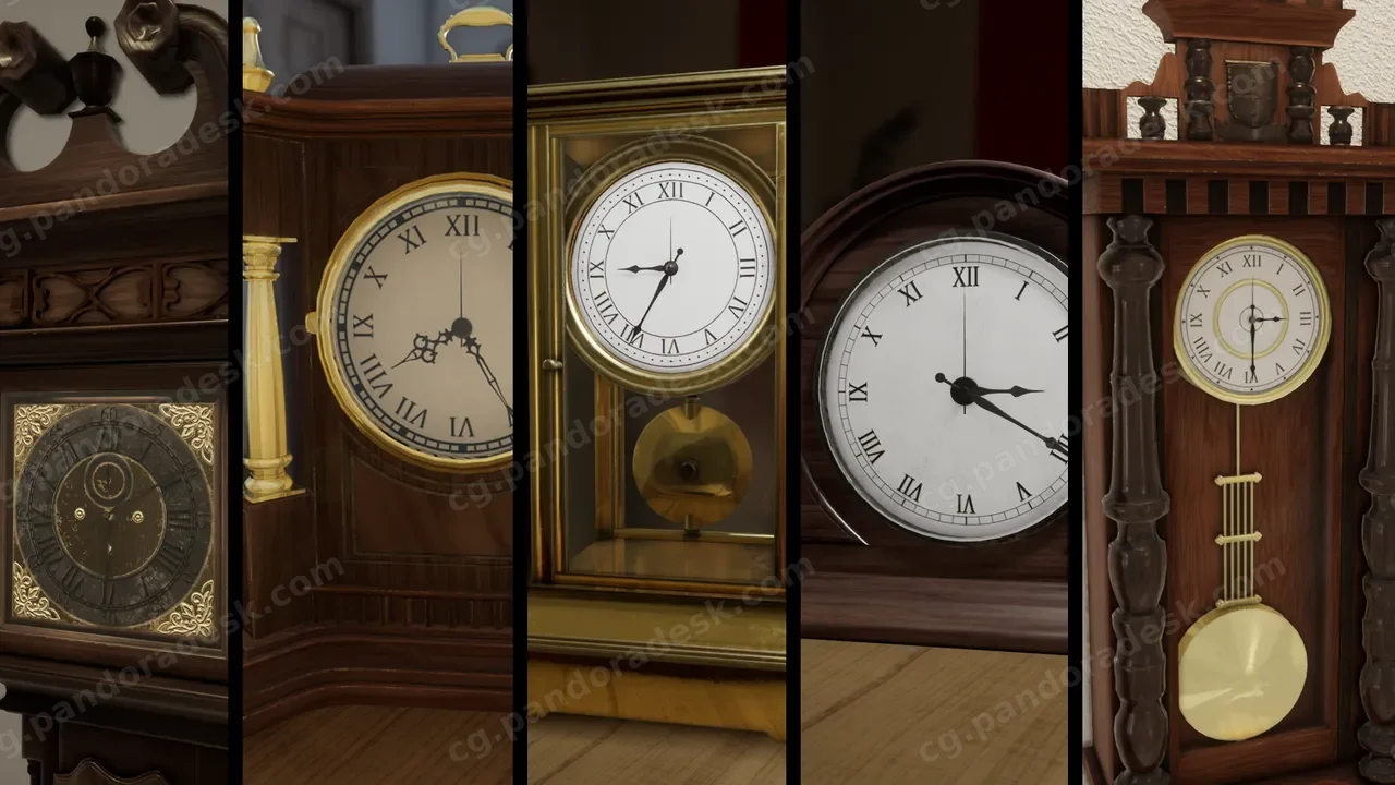 逼真的工作时钟包 - Realistic Working Clock Pack