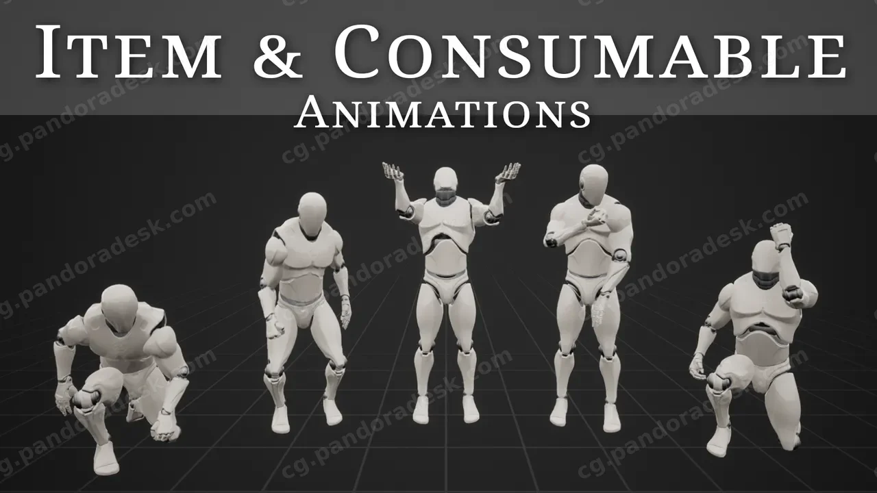物品道具拾取动画包 Item & Consumable Animations