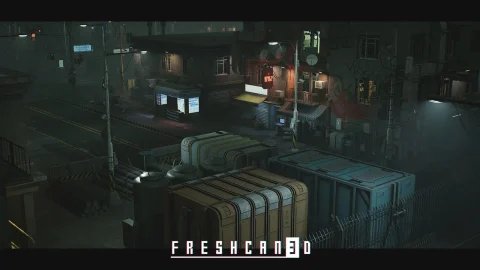 赛博朋克夜街 - Cyberpunk Night Street ( Cyberpunk Town, Cyberpunk Props )