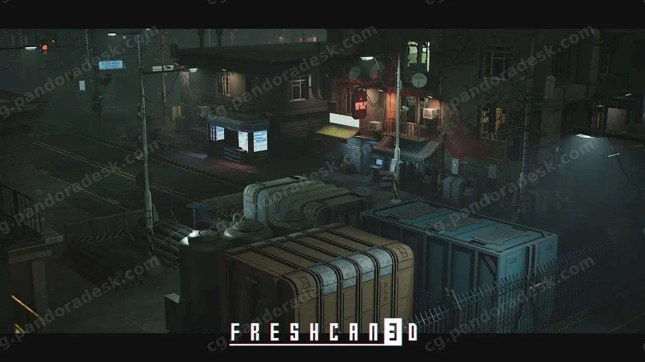 赛博朋克夜街 - Cyberpunk Night Street ( Cyberpunk Town, Cyberpunk Props )