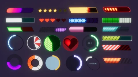 进度条血条生命值材质 SDF Robo Progress Bars