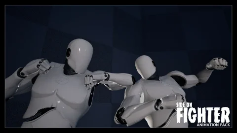 格斗搏击动画-Side on Fighter - Animation Pack
