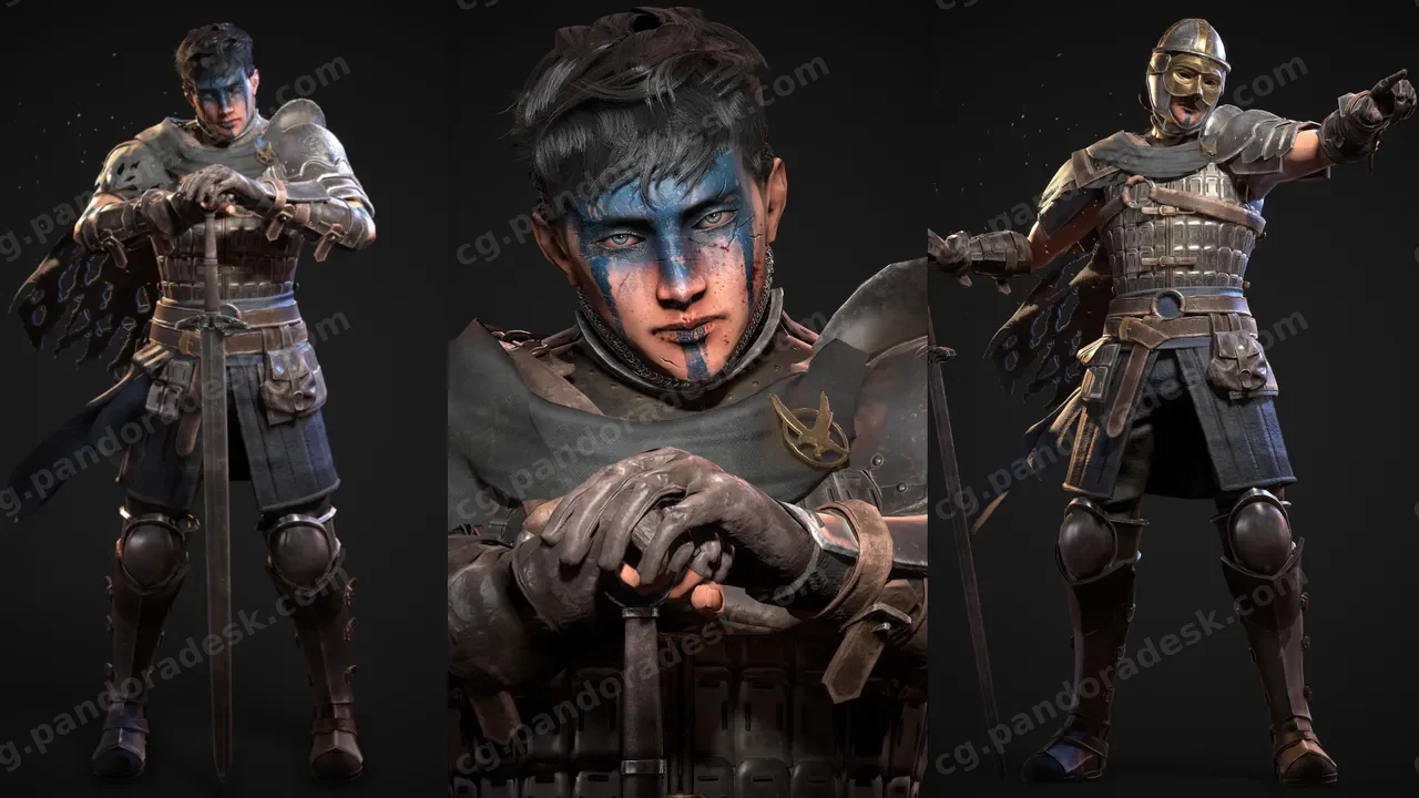 英雄雇佣兵战士角色模型 Hero Mercenary Warrior