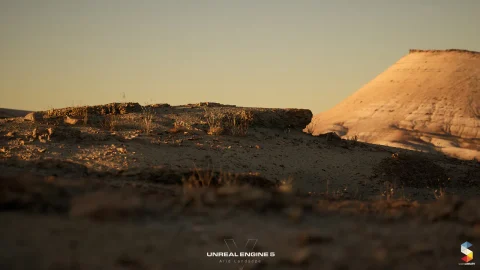干旱荒漠戈壁景观地貌场景 Arid Landscape (NANITE)