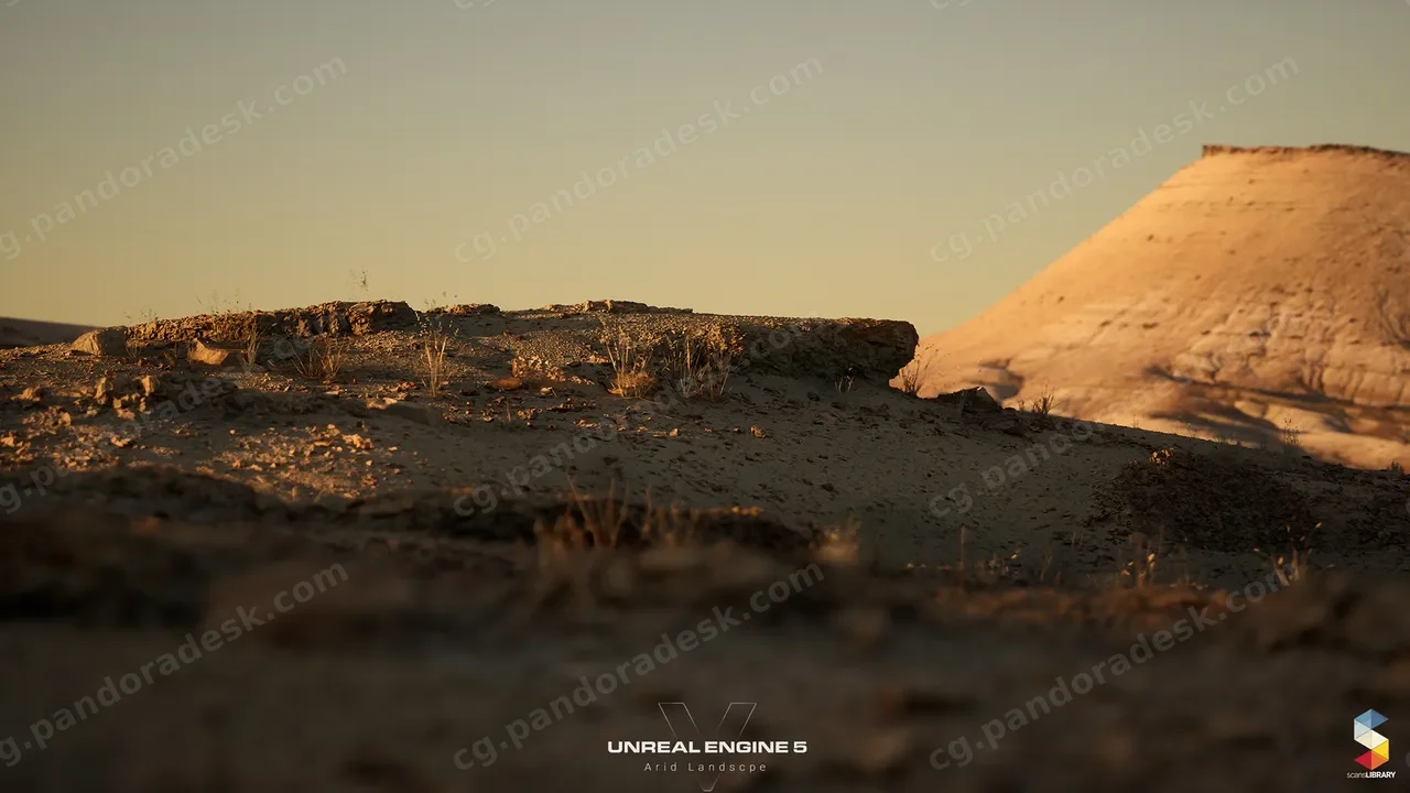 干旱荒漠戈壁景观地貌场景 Arid Landscape (NANITE)