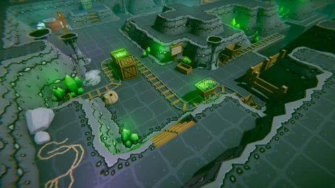 复古低多边形模块化像素艺术地牢套件 - Deepstone Caves - Retro Lowpoly Modular Kit for Pixel-Art Dungeons