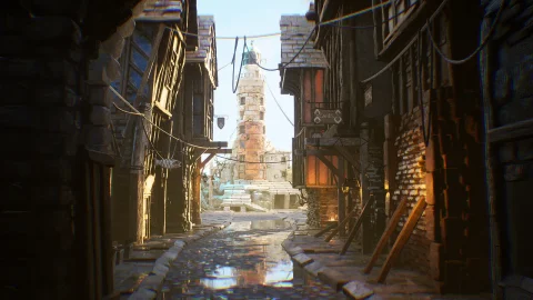 中世纪小镇街道环境-Medieval Town Street Environment Kit