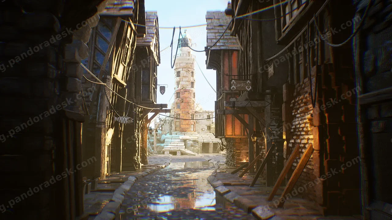 中世纪小镇街道环境-Medieval Town Street Environment Kit