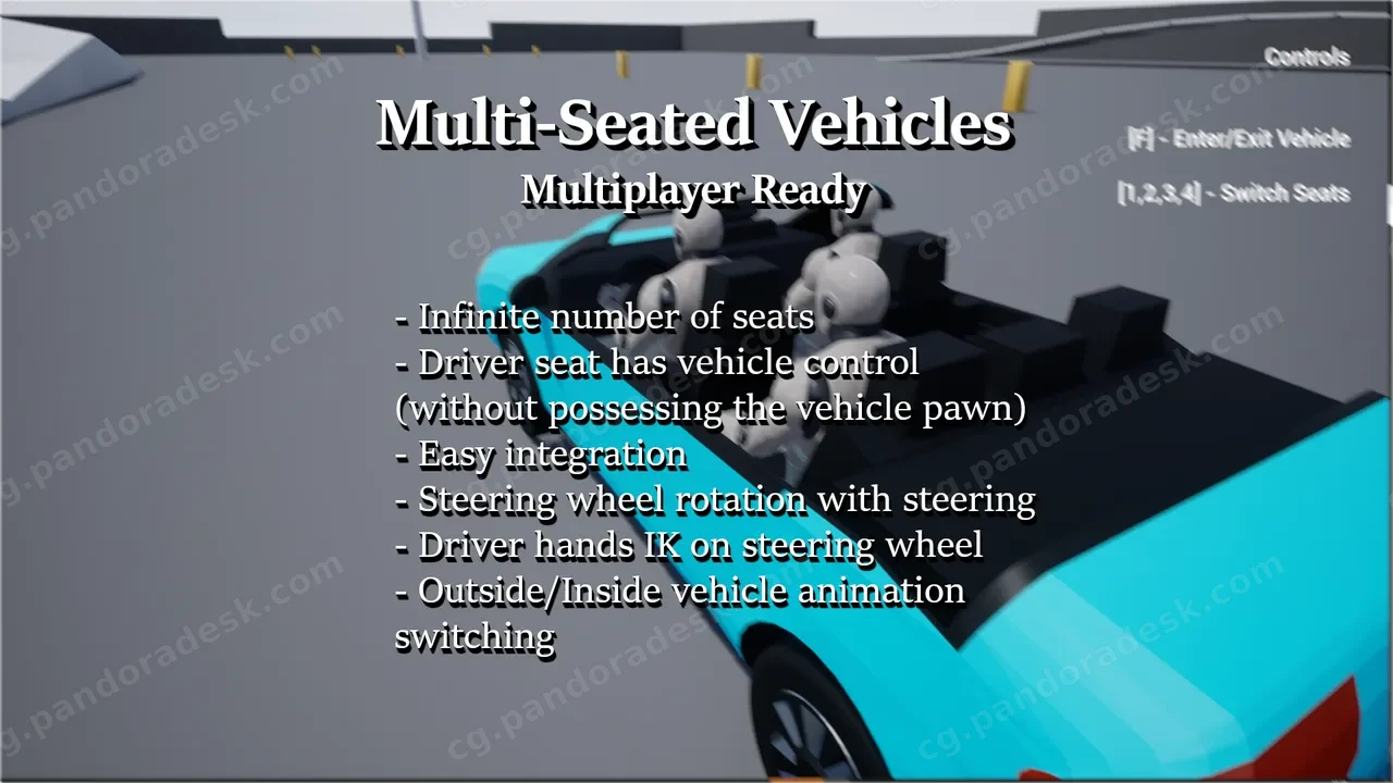 多座车辆(支持多人游戏) Multi-Seated Vehicles (Multiplayer Ready)