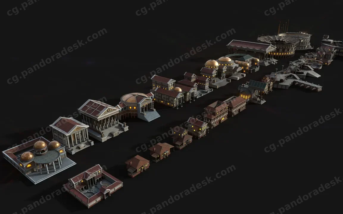 超级罗马城市建筑模型 Mega Roman City Pack