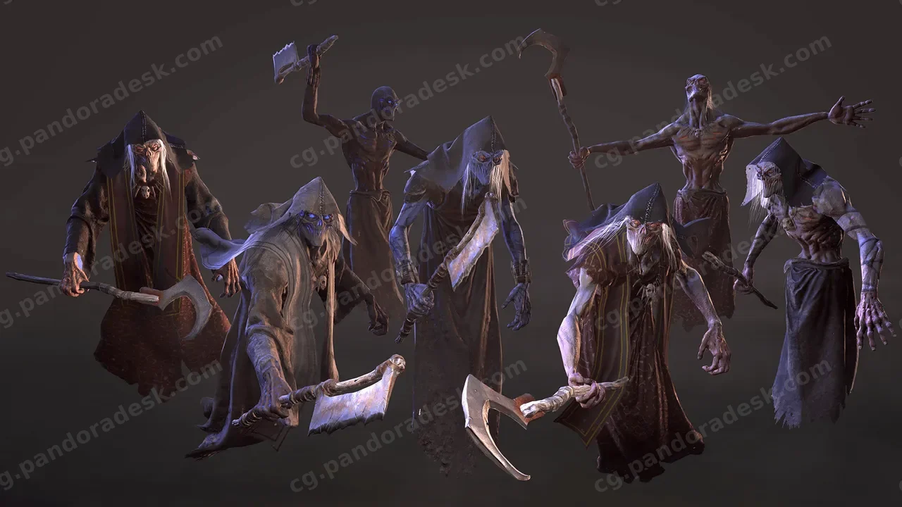 怪物幽灵巫师角色3D模型动画 Monsters - Wraith