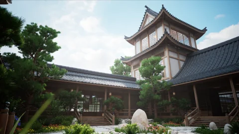 日式庭院-Ryokan [Japanese Courtyard]
