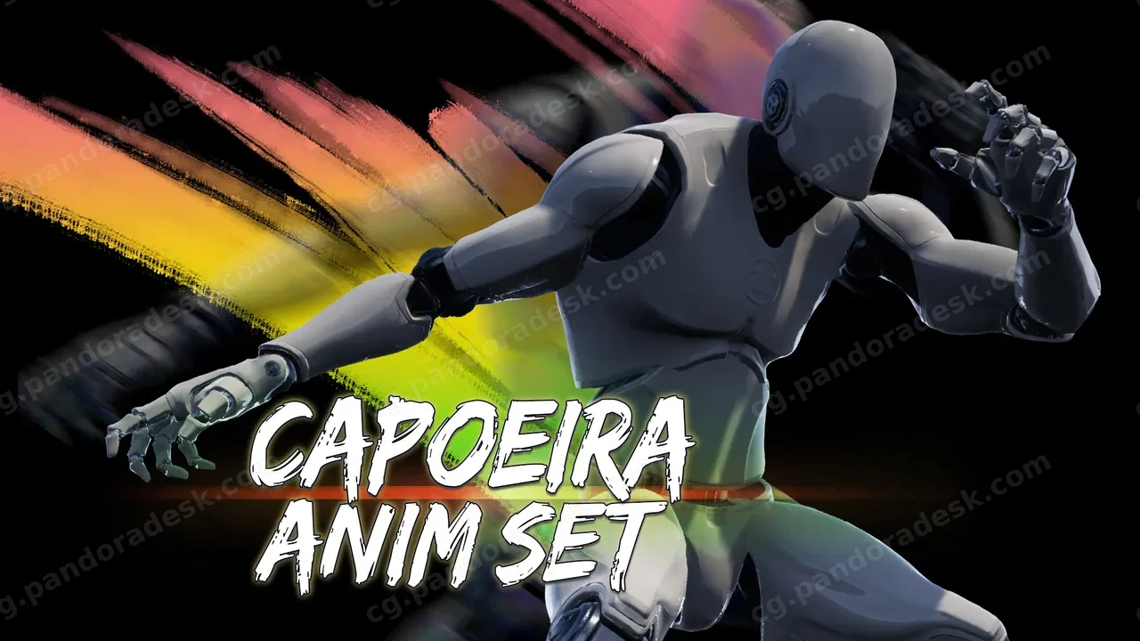 近身攻击搏斗类动画-Capoeira Anim Set