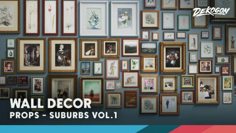 墙面装饰画 - Suburbs VOL.1 - Wall Decor (Nanite and Low Poly)
