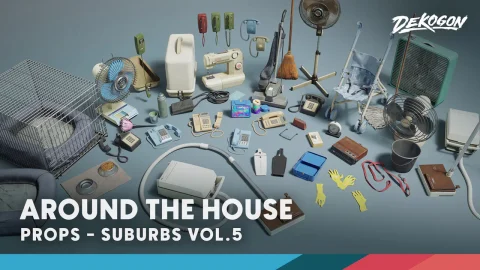 复古家用杂物 - Suburbs VOL.5 - Around the House Retro (Nanite and Low Poly)