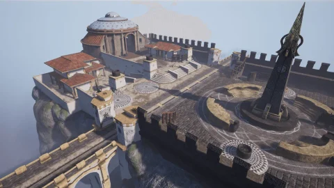 模块化寺庙广场 - Modular Temple Plaza 4k PBR