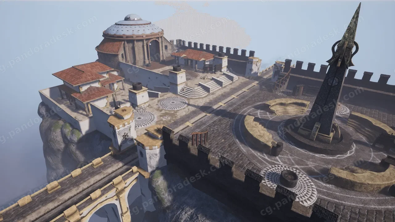模块化寺庙广场 - Modular Temple Plaza 4k PBR