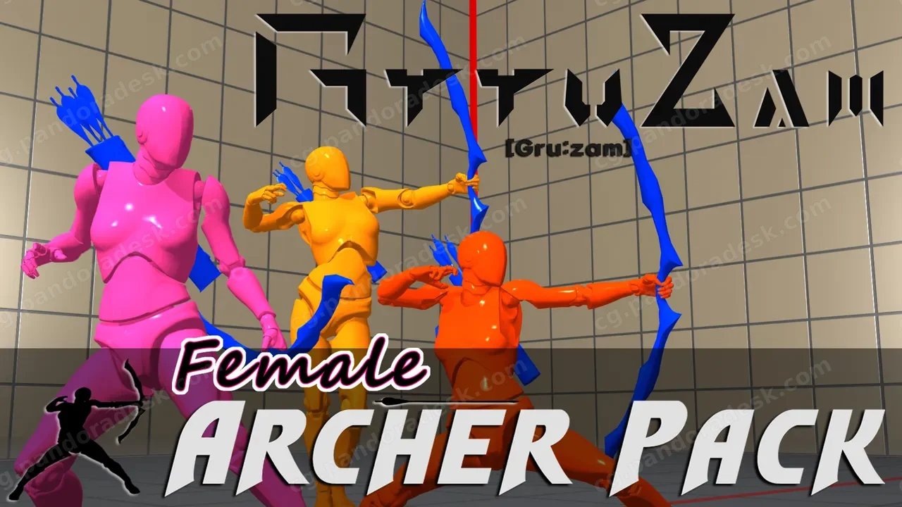 时尚弓箭手资源包(女性) - Stylish Archer Assets Pack(Female)