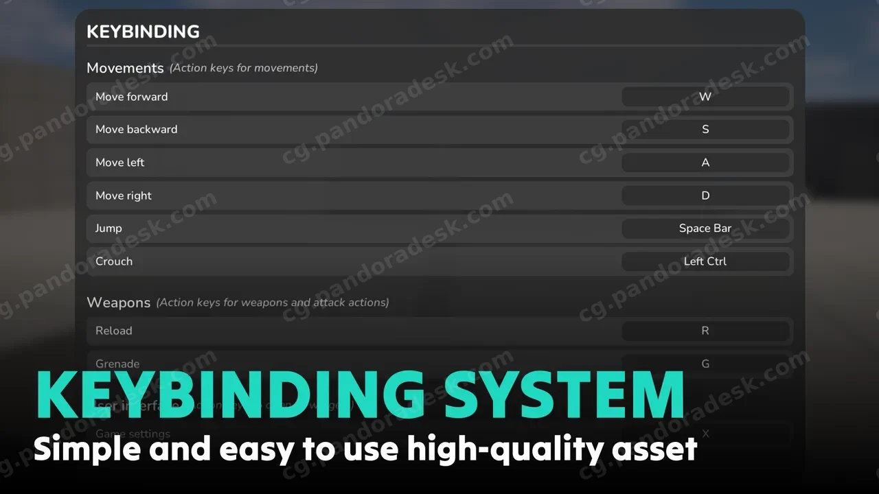 按键绑定系统(增强型输入设置)Keybinding System (Enhanced Input Settings)