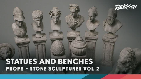 雕像与长椅 Stone Sculptures VOL.2 - Statues and Benches