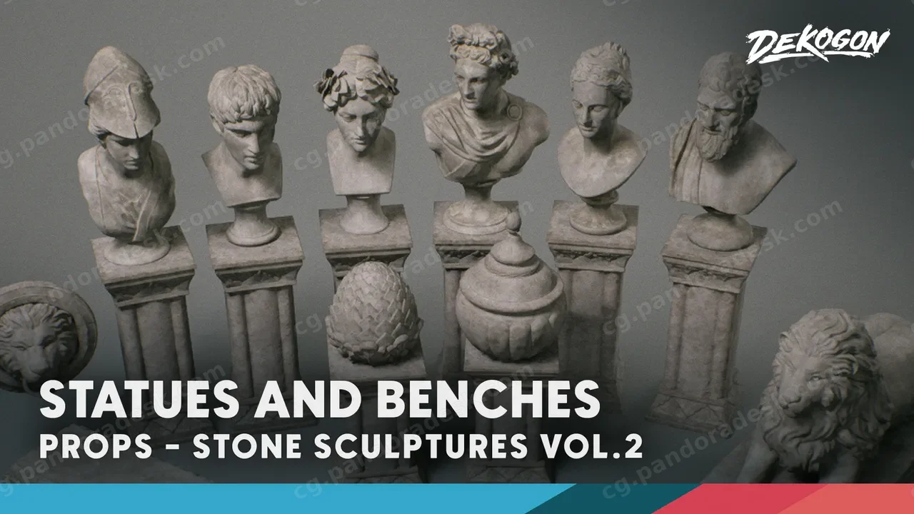 雕像与长椅 Stone Sculptures VOL.2 - Statues and Benches