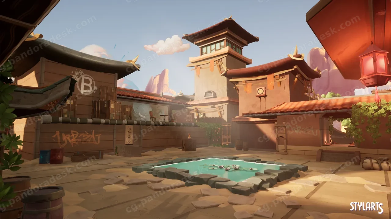 风格化第一人称射击亚洲神庙 - Stylized FPS Asian Temple