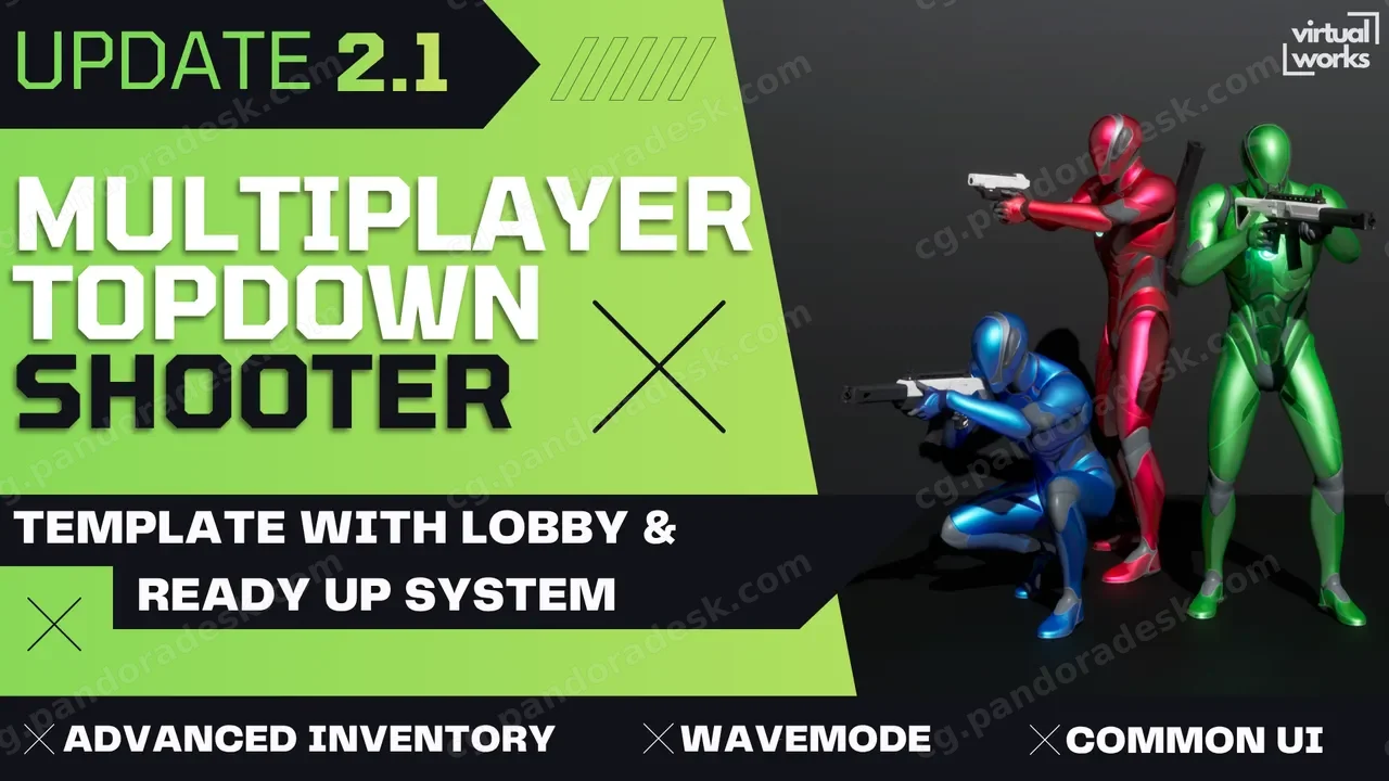 多人俯视射击游戏模板 Multiplayer Top Down Shooter Template