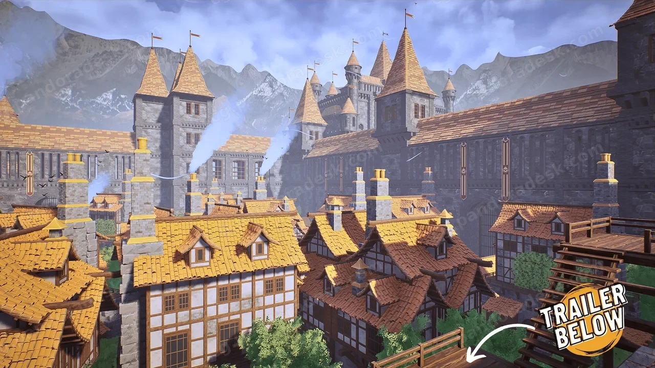 中世纪城堡城镇-Modular Medieval Castle - Town - Castle - Medieval Castle - Medieval Town