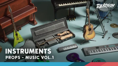 乐器 - Musical Instruments VOL.1 (Nanite and Low Poly)