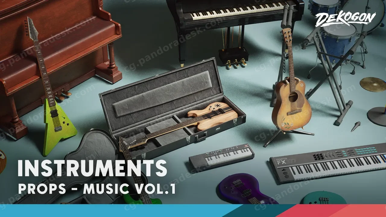 乐器 - Musical Instruments VOL.1 (Nanite and Low Poly)