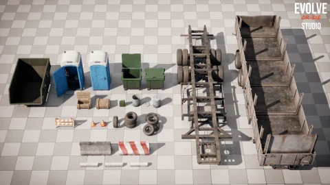 工业道路道具包 Industrial Road Props Pack