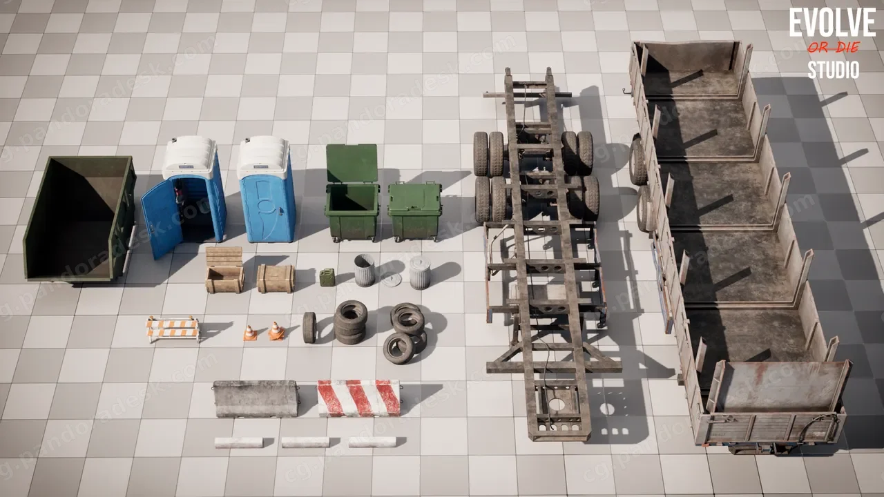 工业道路道具包 Industrial Road Props Pack