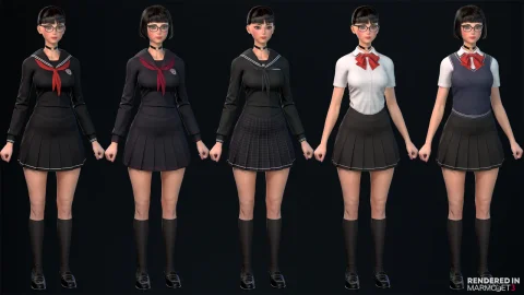 制服女学生 - Millie Schoolgirl