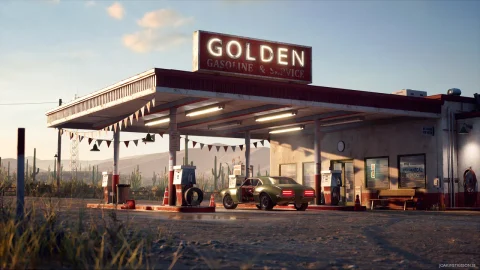 沙漠加油站-Desert Gas Station