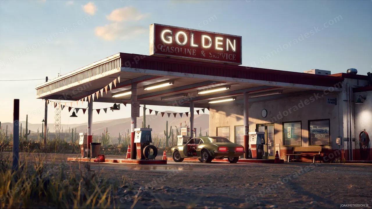 沙漠加油站-Desert Gas Station