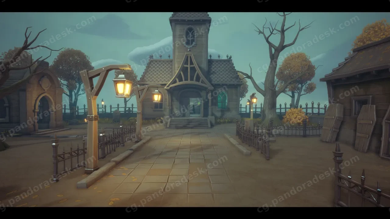 墓地场景-Stylized "Graveyard"