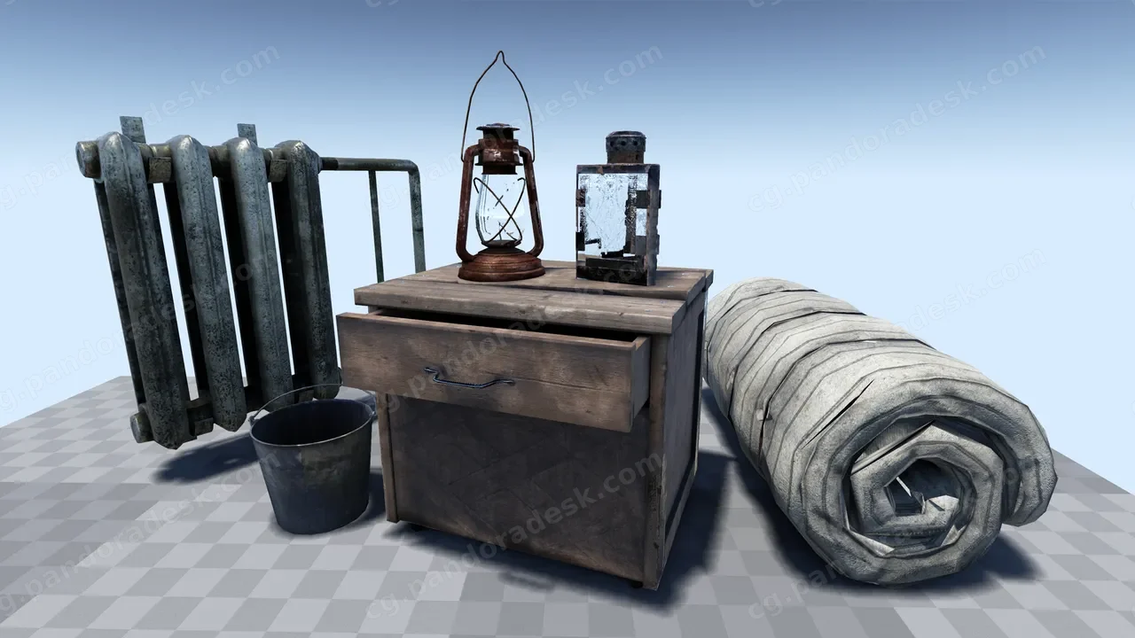 城市老式室内道具包 - Urban Interior Props Pack